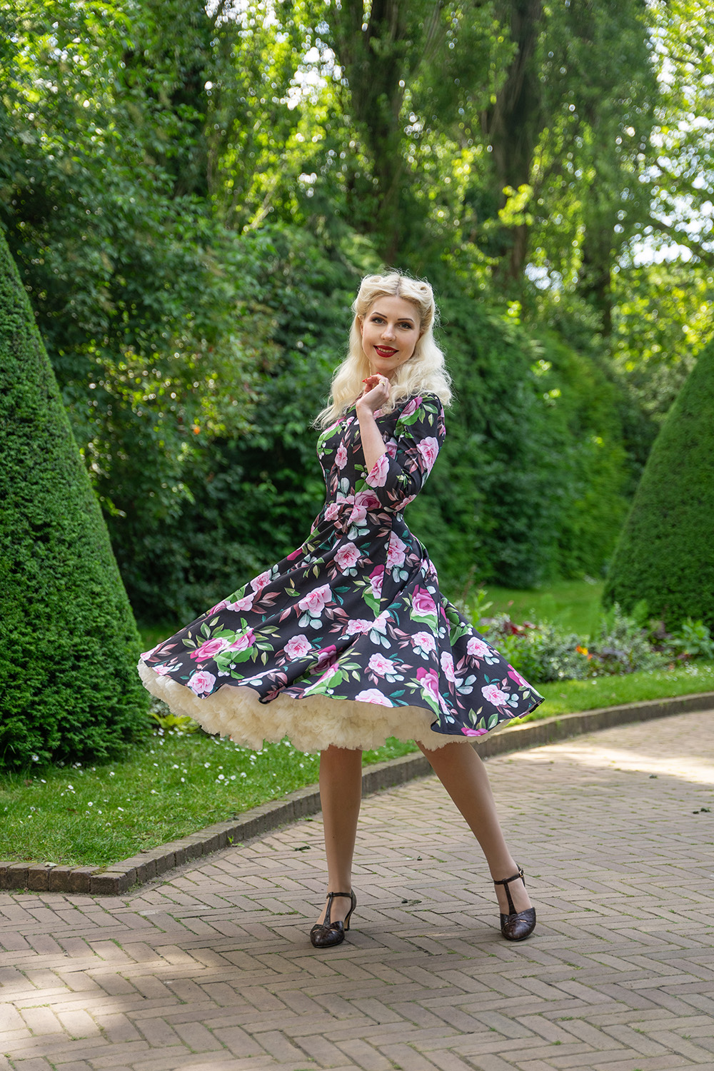 Helen Floral Swing Dress